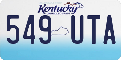 KY license plate 549UTA