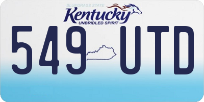 KY license plate 549UTD