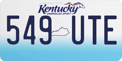 KY license plate 549UTE