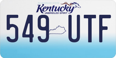 KY license plate 549UTF