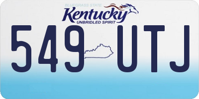 KY license plate 549UTJ
