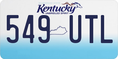 KY license plate 549UTL