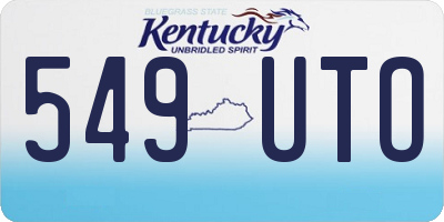 KY license plate 549UTO