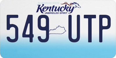 KY license plate 549UTP