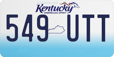 KY license plate 549UTT