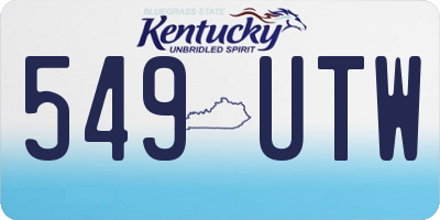 KY license plate 549UTW