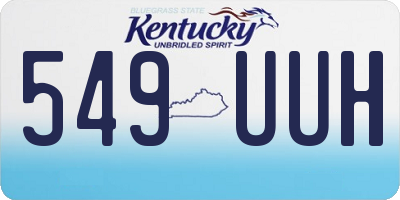 KY license plate 549UUH