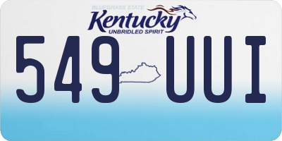 KY license plate 549UUI