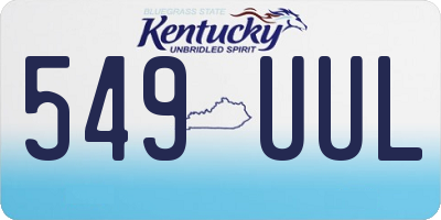 KY license plate 549UUL