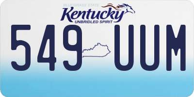 KY license plate 549UUM