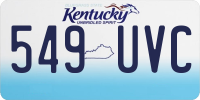 KY license plate 549UVC