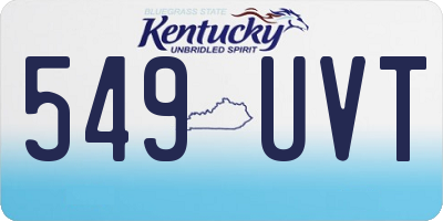 KY license plate 549UVT