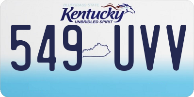KY license plate 549UVV