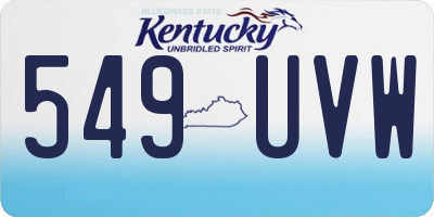 KY license plate 549UVW