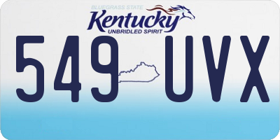 KY license plate 549UVX