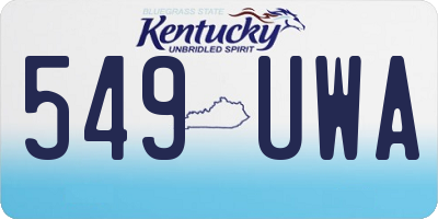KY license plate 549UWA