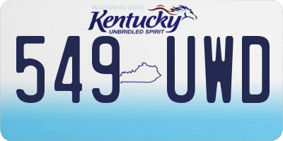 KY license plate 549UWD