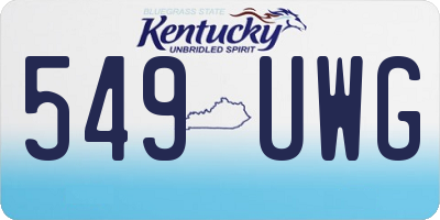 KY license plate 549UWG