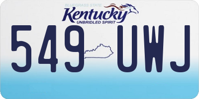 KY license plate 549UWJ