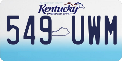 KY license plate 549UWM