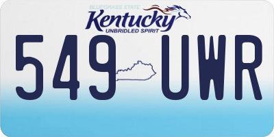 KY license plate 549UWR