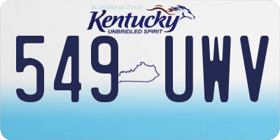 KY license plate 549UWV