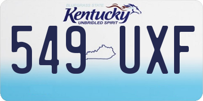 KY license plate 549UXF