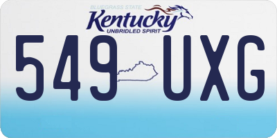 KY license plate 549UXG