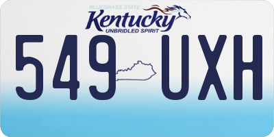 KY license plate 549UXH