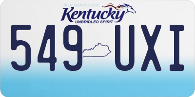 KY license plate 549UXI