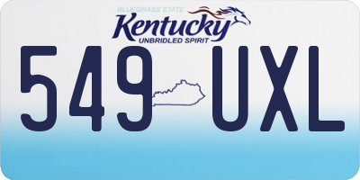 KY license plate 549UXL