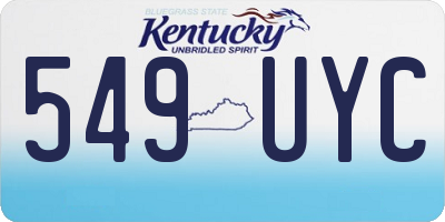 KY license plate 549UYC
