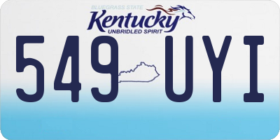 KY license plate 549UYI