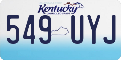 KY license plate 549UYJ