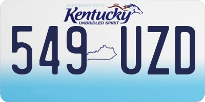 KY license plate 549UZD