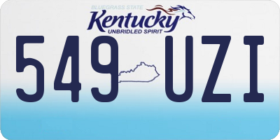 KY license plate 549UZI
