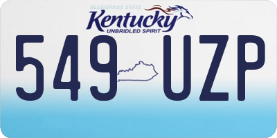 KY license plate 549UZP