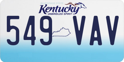 KY license plate 549VAV