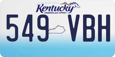 KY license plate 549VBH