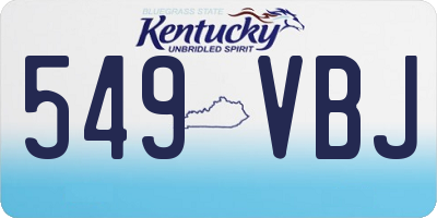 KY license plate 549VBJ