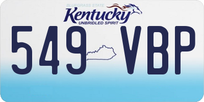 KY license plate 549VBP