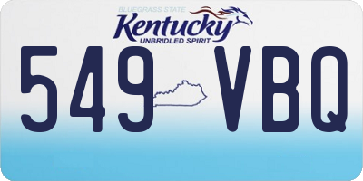KY license plate 549VBQ