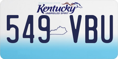 KY license plate 549VBU