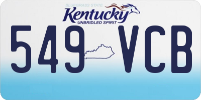 KY license plate 549VCB