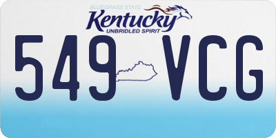 KY license plate 549VCG