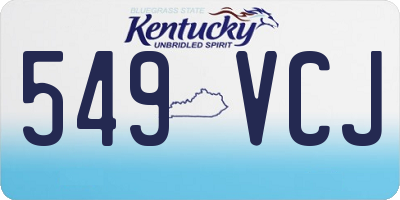 KY license plate 549VCJ