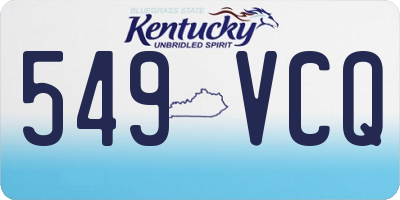 KY license plate 549VCQ