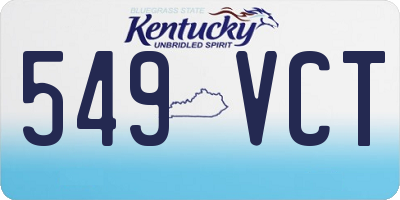 KY license plate 549VCT