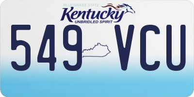 KY license plate 549VCU
