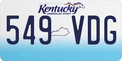KY license plate 549VDG